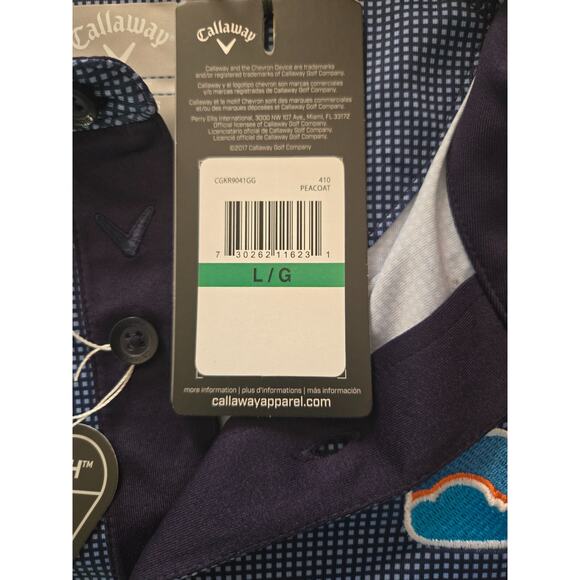 Callaway Golf‎ Polo Shirt Men’s Large Blue Opti-Dri Embroidered RN37763 - Picture 3 of 11